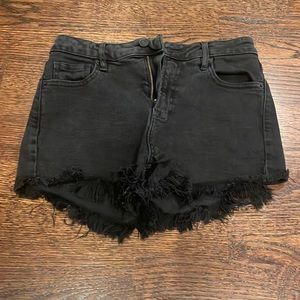 Black Hidden jean shorts, size small